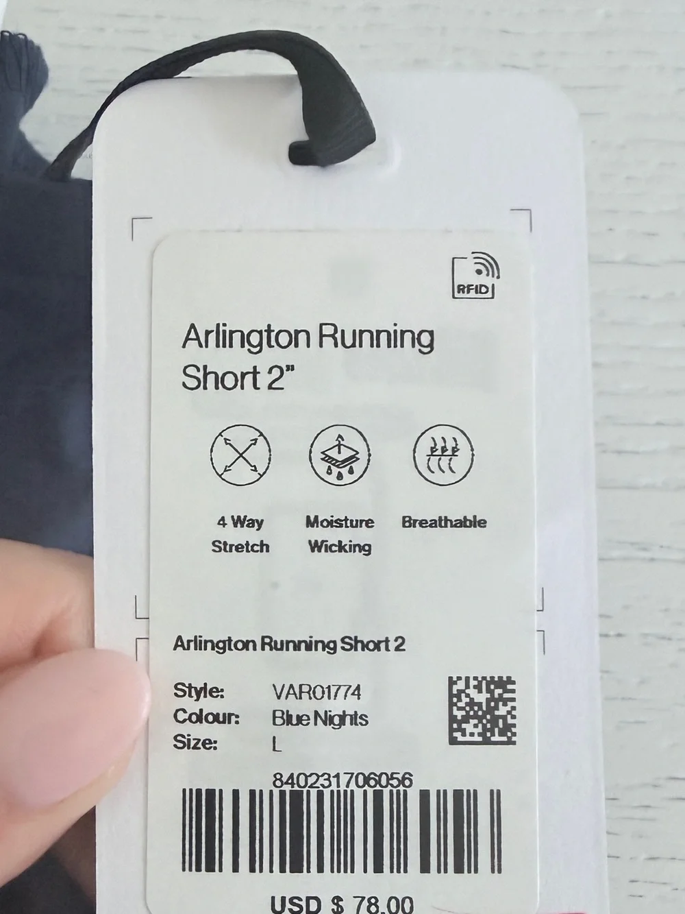 Varley Women’s Large Arlington 2” Running Shorts